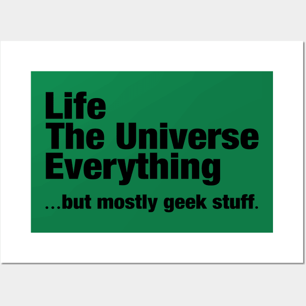 Geek Stuff Black Wall Art by Laugh It Up Fuzzball